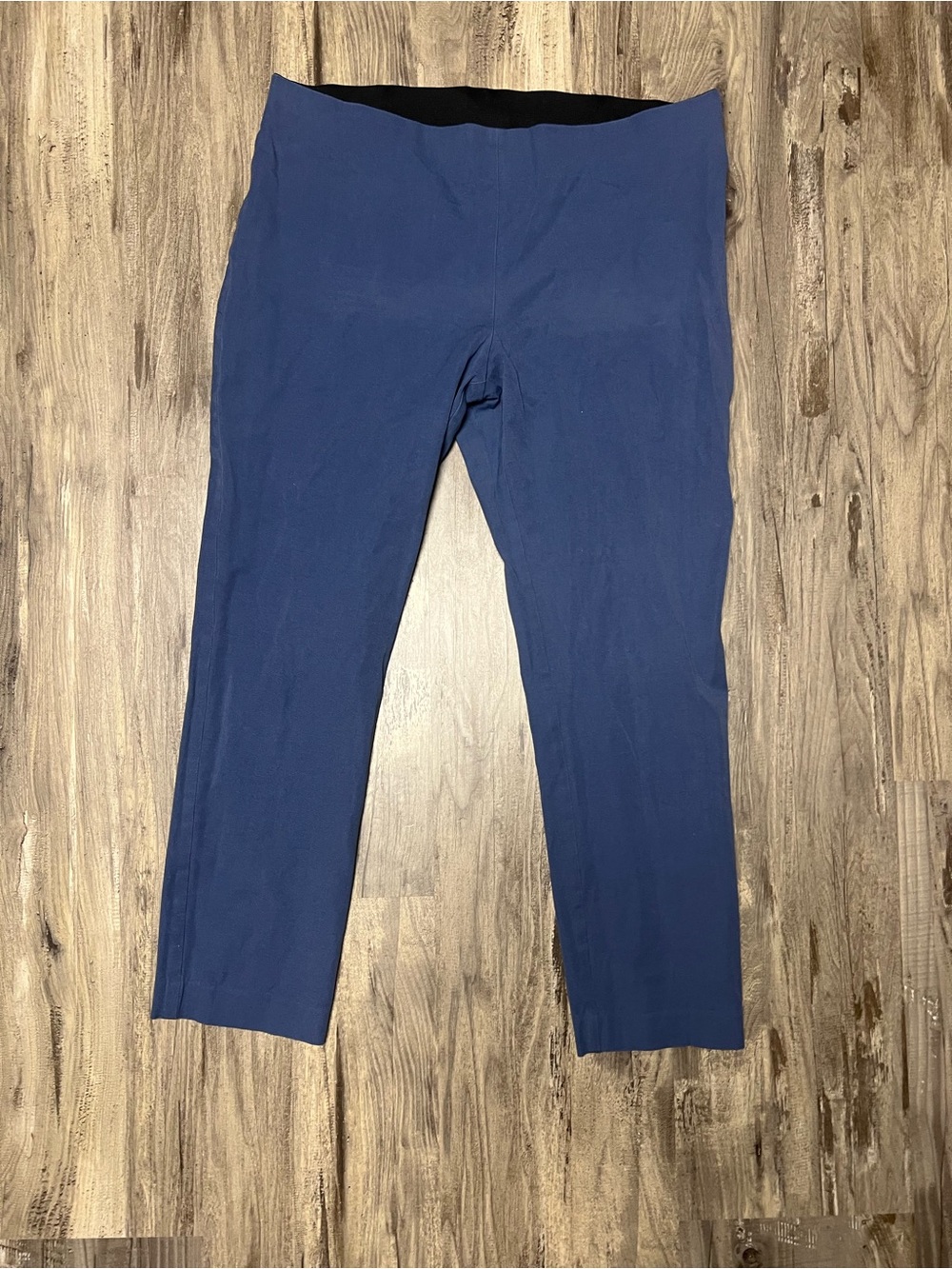 a new day Navy Blue Pull-On Trousers with Black Waistband